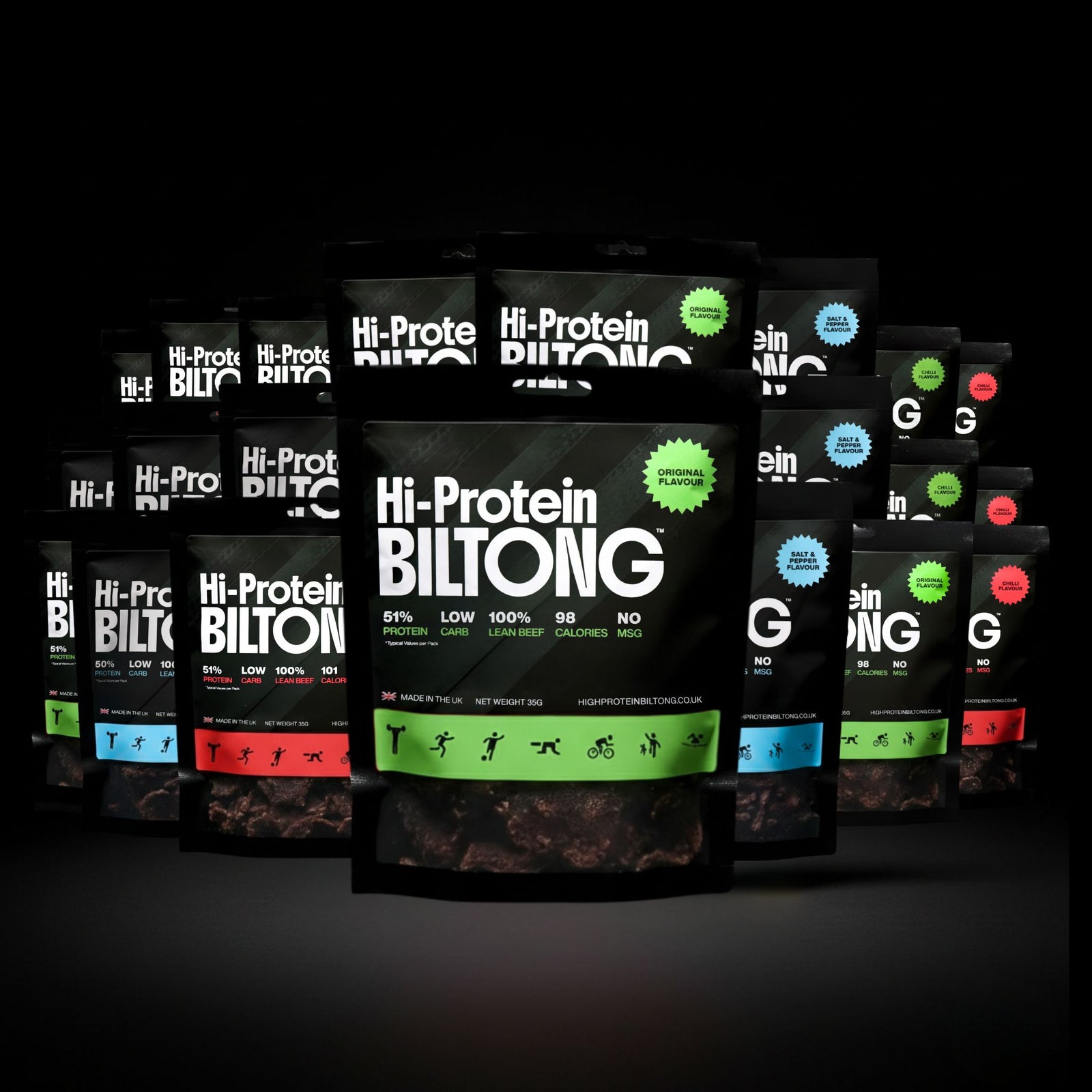 Buy Biltong Bulk | Multi Flavour Pack (21 x 35g)