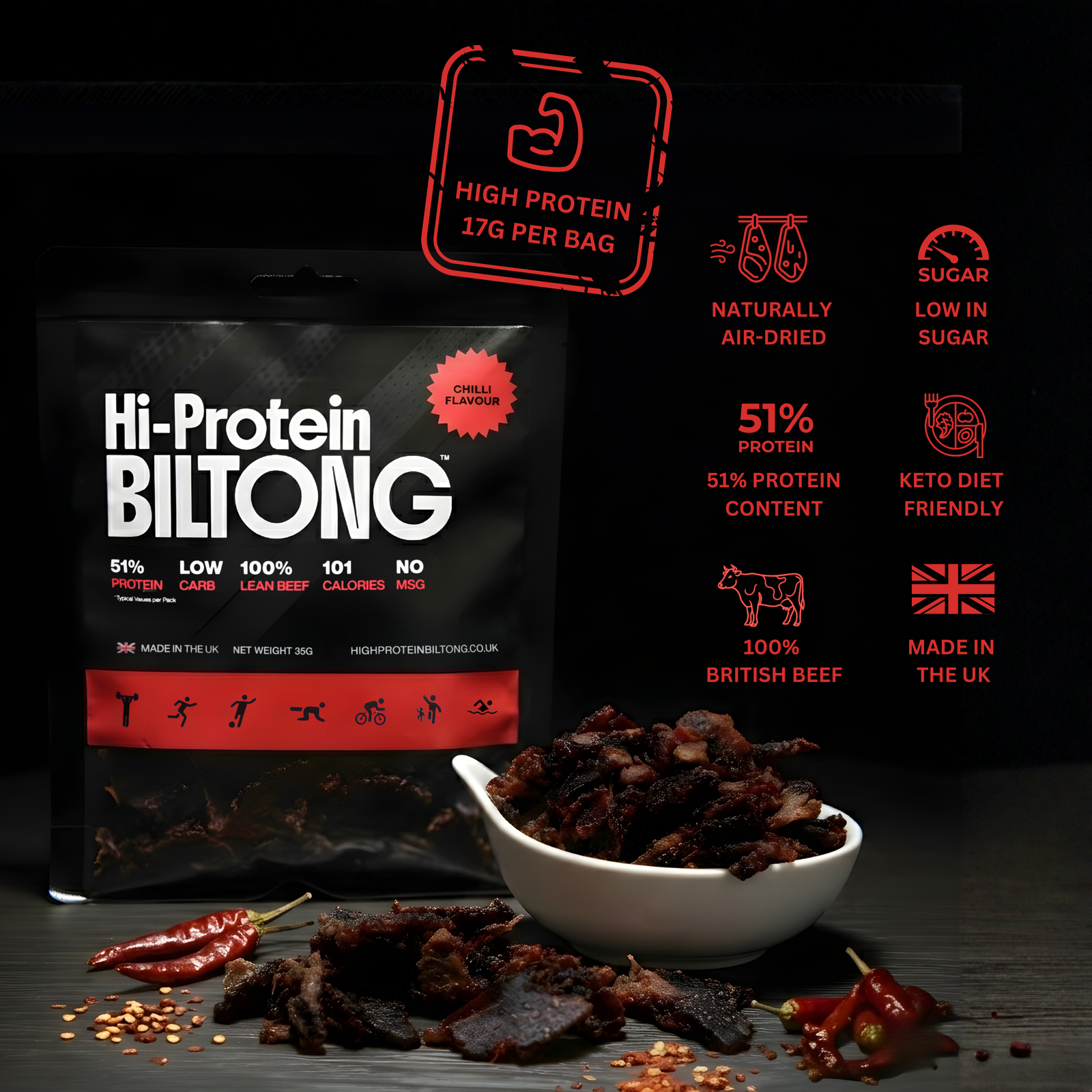 Chilli Biltong 7x 35g Pack